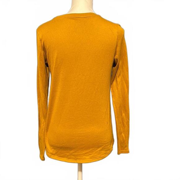 American Eagle Outfitters Yellow Fitted Crew Neck Sweater - Picture 3 of 5